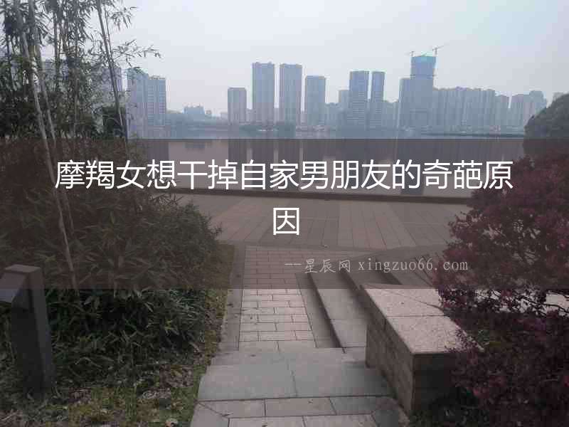 摩羯女想干掉自家男朋友的奇葩原因