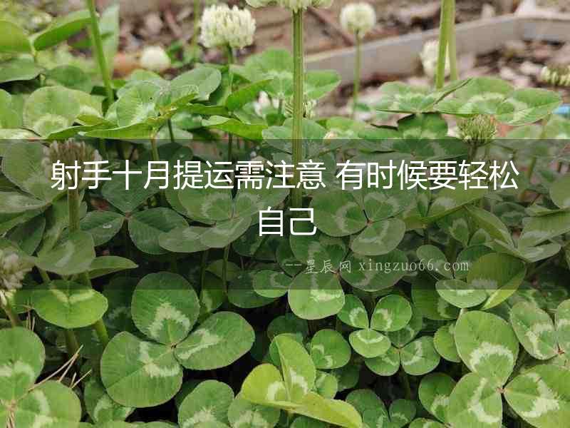 射手十月提運需注意 有時候要輕松自己