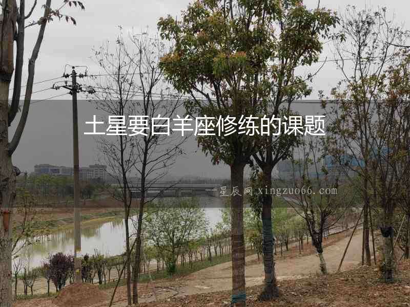 土星要白羊座修練的課題