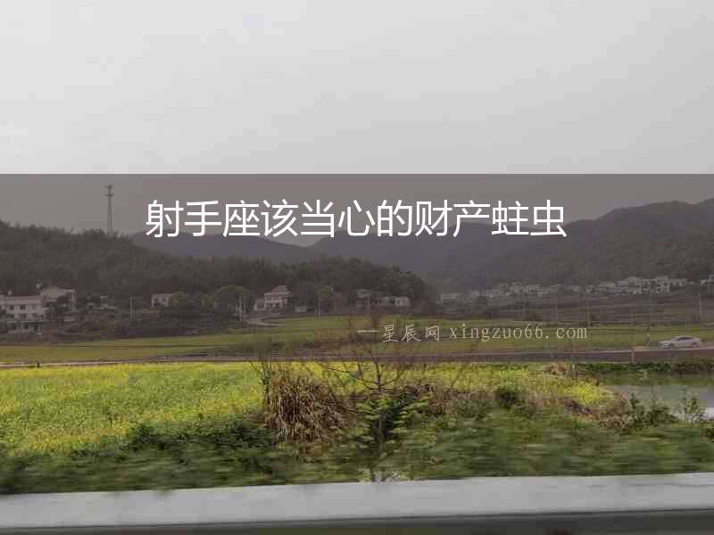 射手座該當心的財產蛀蟲