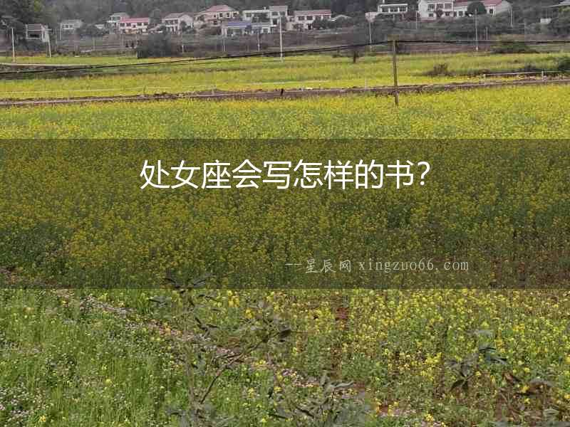 處女座會寫怎樣的書？