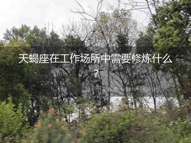 天蝎座在工作場所中需要修煉什么？