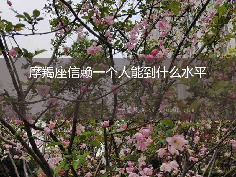 摩羯座信賴一個人能到什么水平
