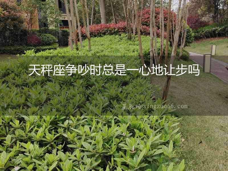 天秤座爭吵時總是一心地讓步嗎