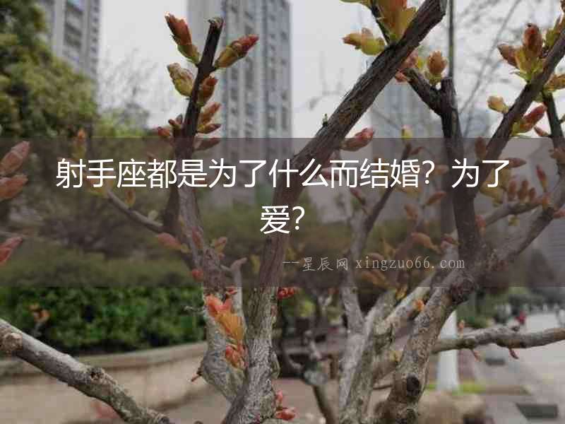 射手座都是為了什么而結(jié)婚？為了愛？