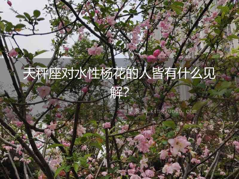 天秤座對水性楊花的人皆有什么見解？