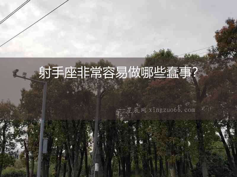 射手座非常容易做哪些蠢事？