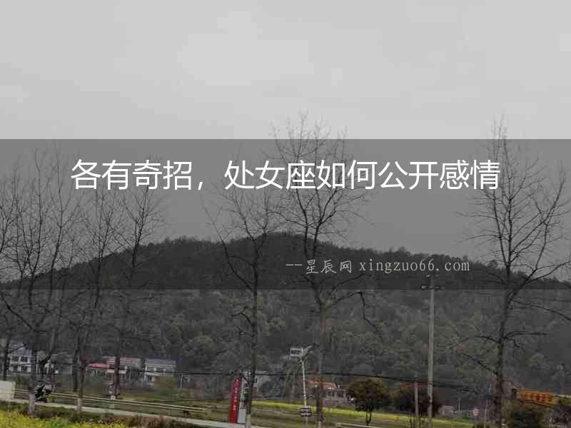 各有奇招，處女座如何公開感情