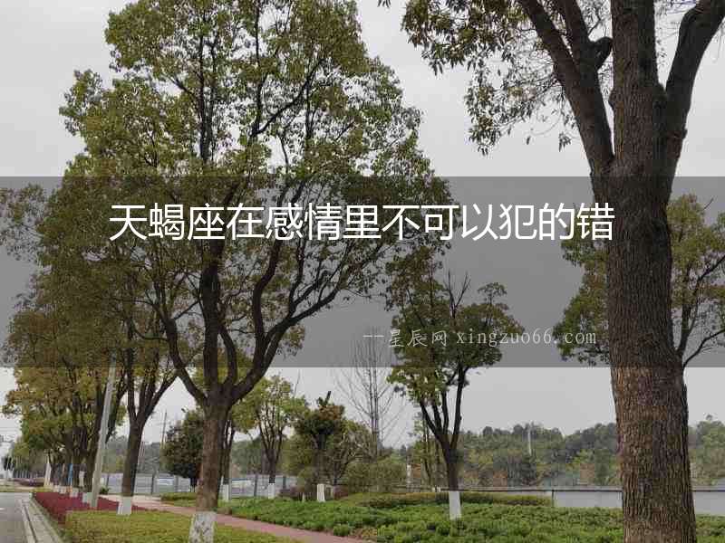 天蝎座在感情里不可以犯的錯