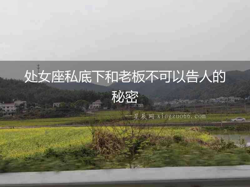處女座私底下和老板不可以告人的秘密