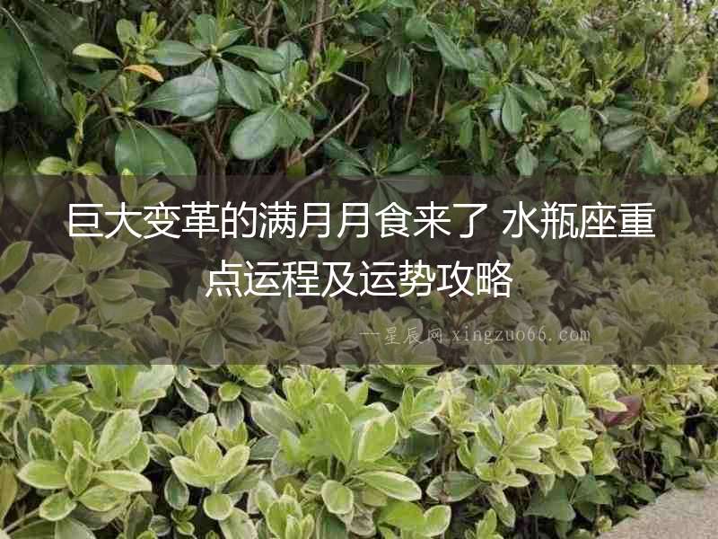 巨大變革的滿月月食來了 水瓶座重點運程及運勢攻略