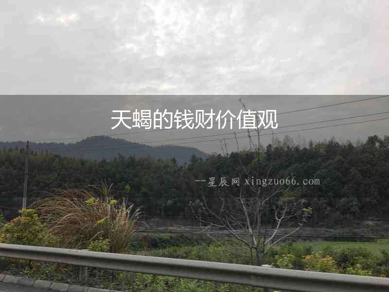 天蝎的錢財價值觀
