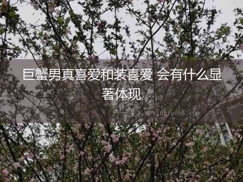 巨蟹男真喜愛和裝喜愛 會有什么顯著體現