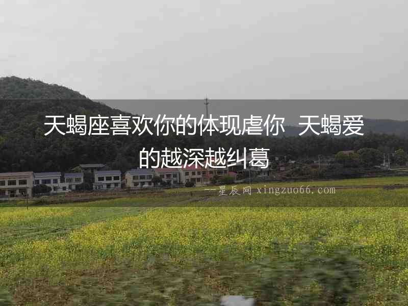 天蝎座喜歡你的體現虐你  天蝎愛的越深越糾葛