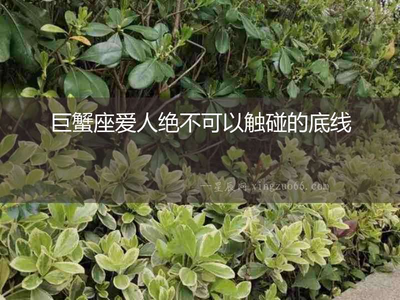 巨蟹座愛人絕不可以觸碰的底線