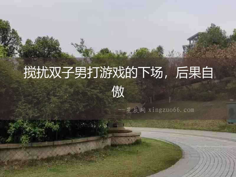 攪擾雙子男打游戲的下場(chǎng)，后果自傲