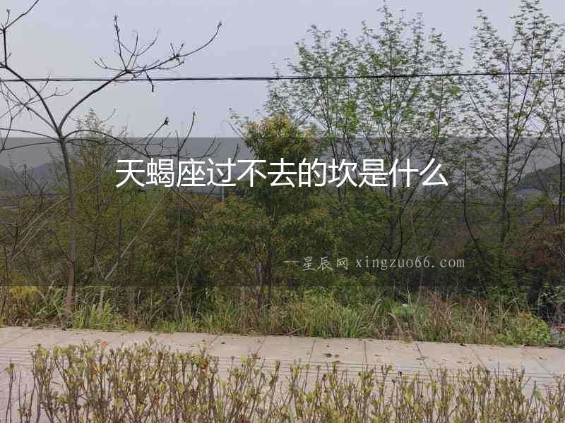 天蝎座過不去的坎是什么