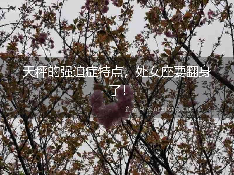 天秤的強迫癥特點，處女座要翻身了！