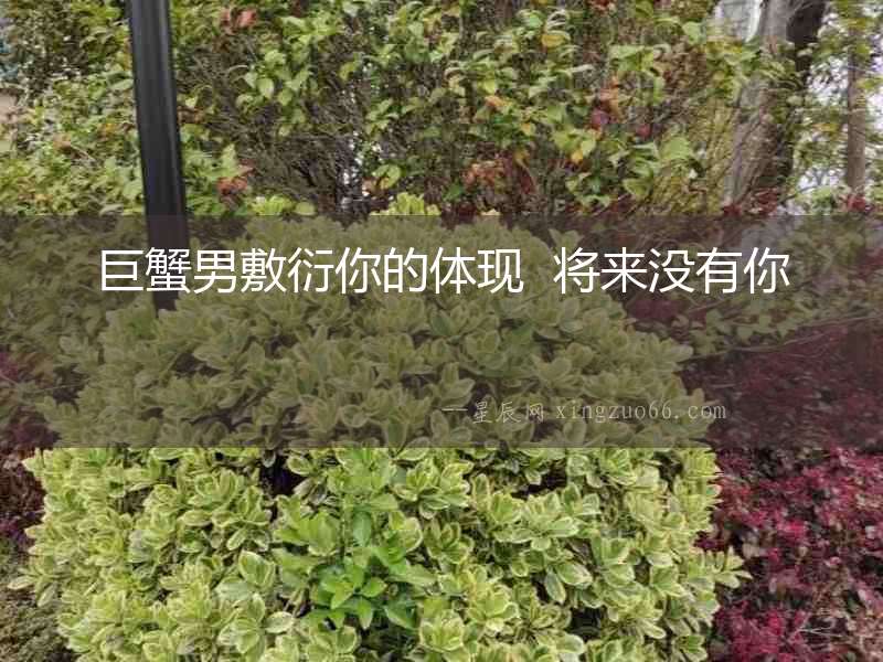 巨蟹男敷衍你的體現  將來沒有你