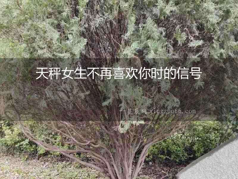 天秤女生不再喜歡你時的信號