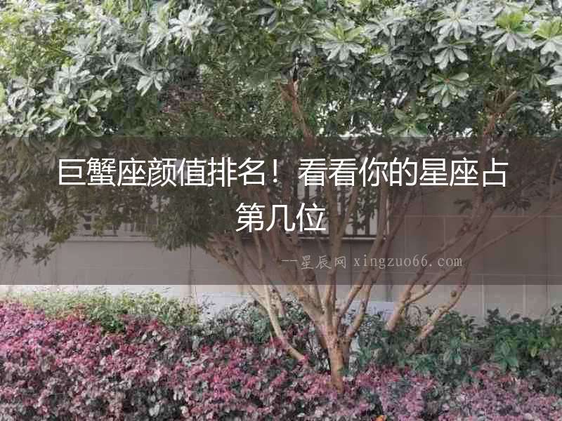 巨蟹座顏值排名！看看你的星座占第幾位