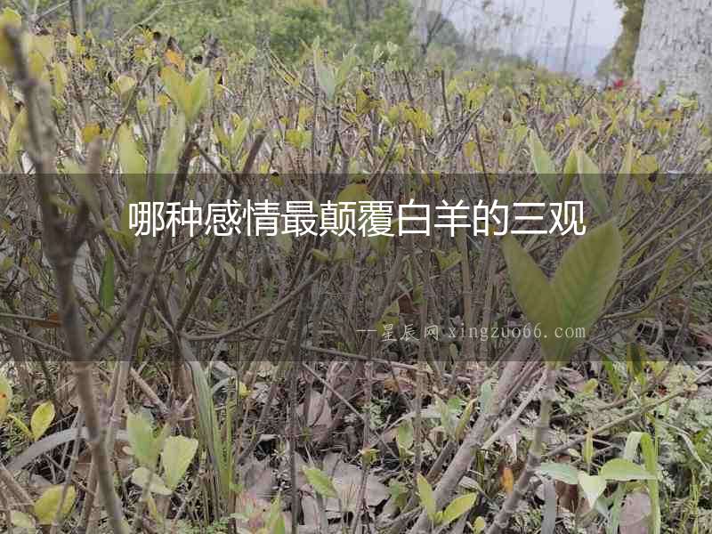哪種感情最顛覆白羊的三觀