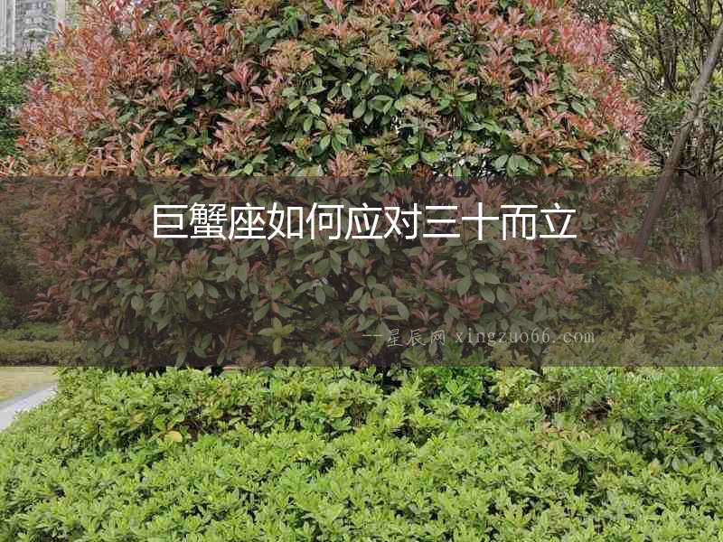 巨蟹座如何應對三十而立