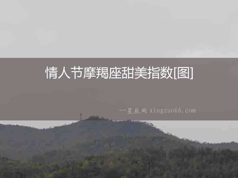 情人節摩羯座甜美指數[圖]