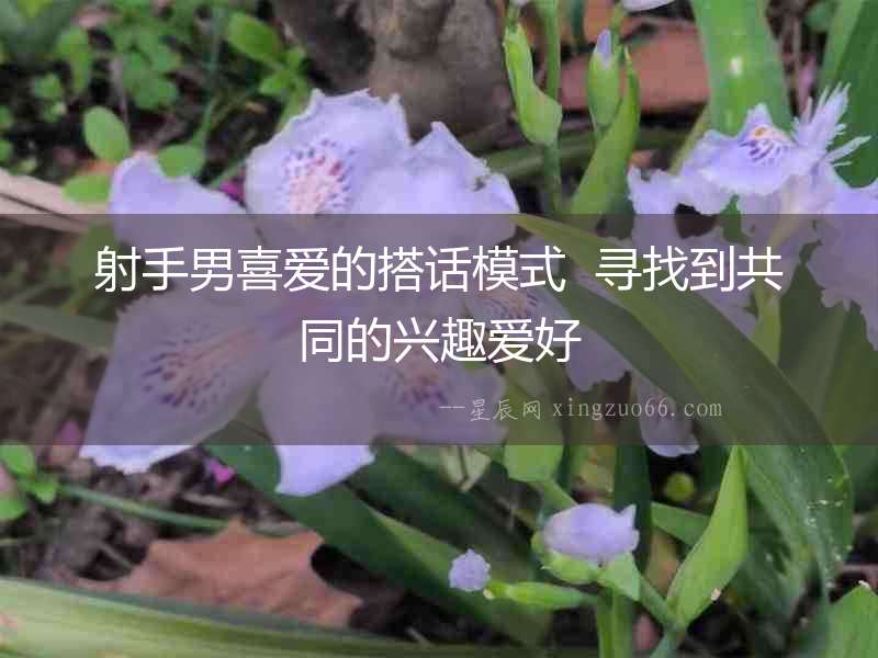 射手男喜愛的搭話模式  尋找到共同的興趣愛好