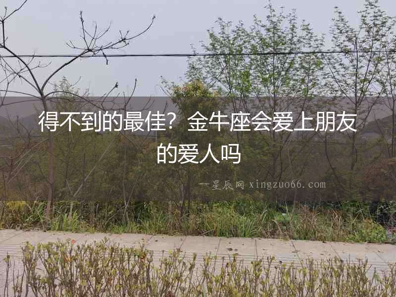 得不到的最佳？金牛座會愛上朋友的愛人嗎