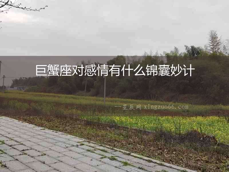 巨蟹座對感情有什么錦囊妙計