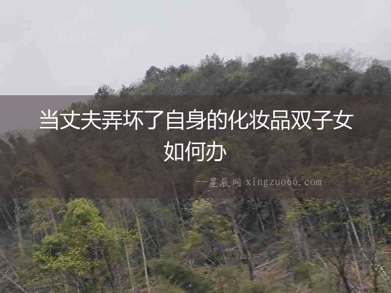 當丈夫弄壞了自身的化妝品雙子女如何辦