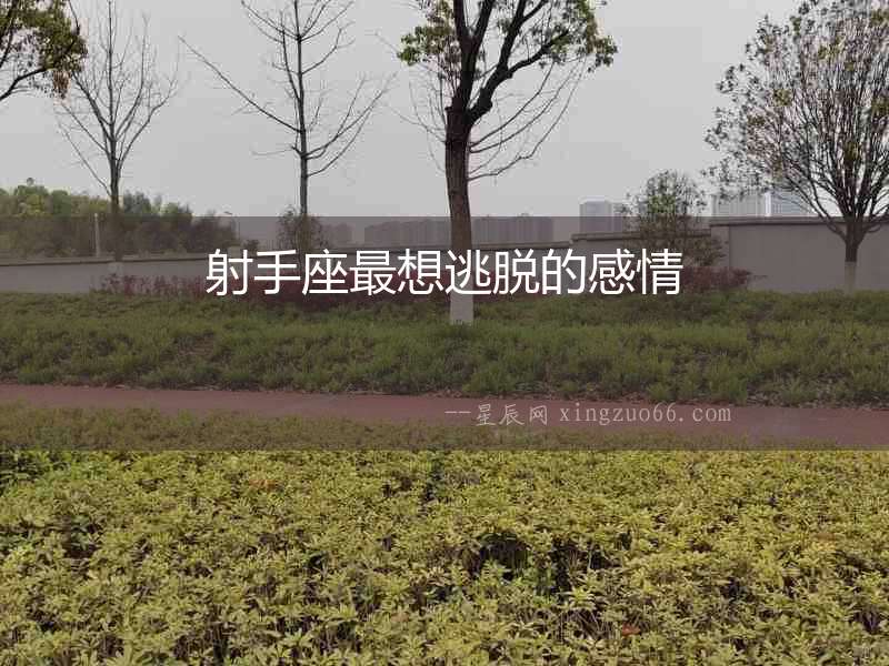 射手座最想逃脫的感情