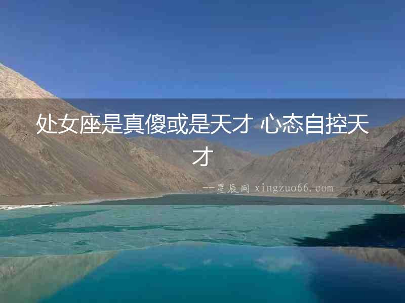 處女座是真傻或是天才 心態(tài)自控天才