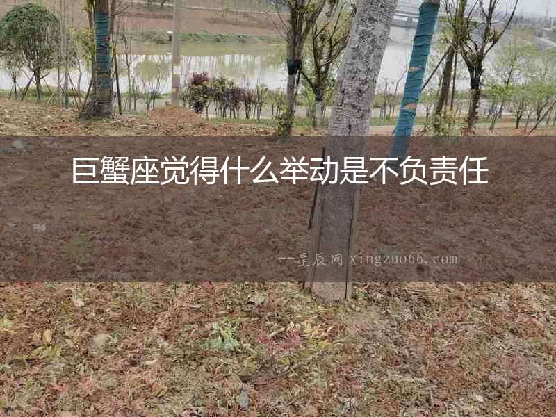 巨蟹座覺得什么舉動是不負責任
