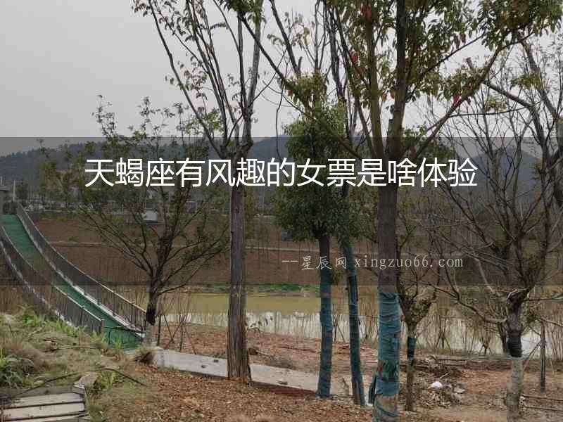 天蝎座有風(fēng)趣的女票是啥體驗(yàn)