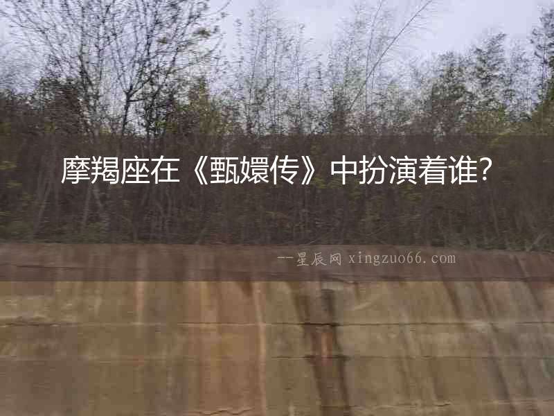 摩羯座在《甄嬛傳》中扮演著誰？