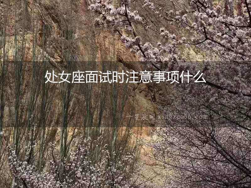 處女座面試時注意事項什么