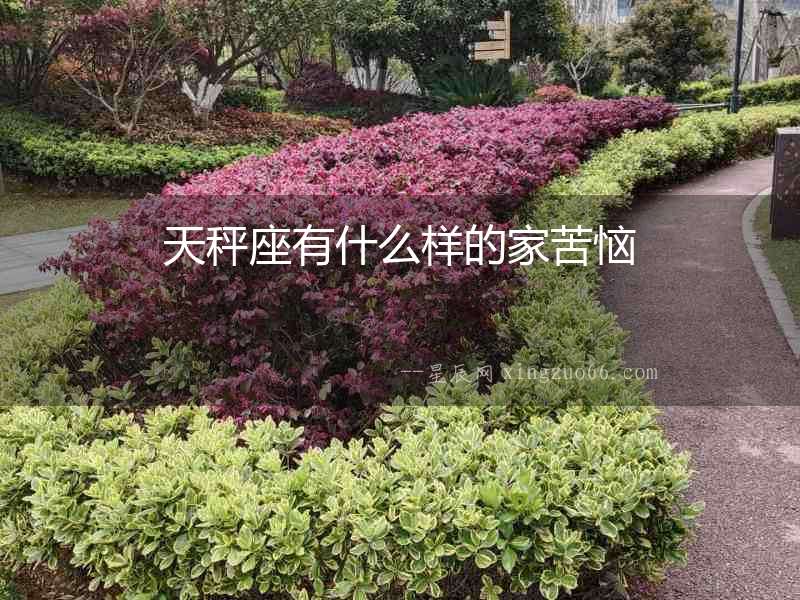 天秤座有什么樣的家苦惱