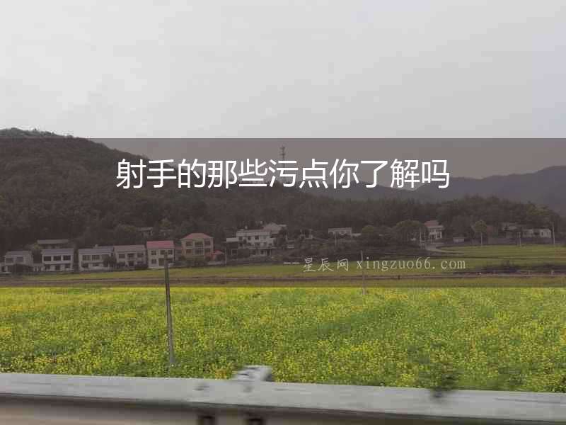 射手的那些污點你了解嗎