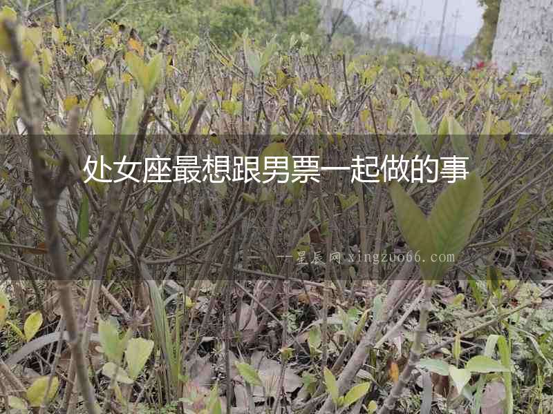 處女座最想跟男票一起做的事