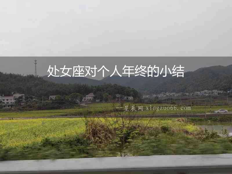 處女座對個人年終的小結