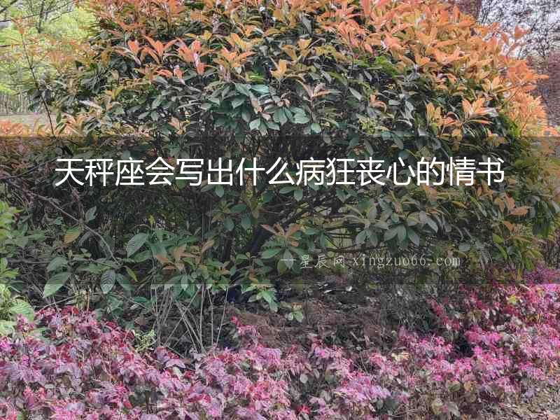 天秤座會寫出什么病狂喪心的情書
