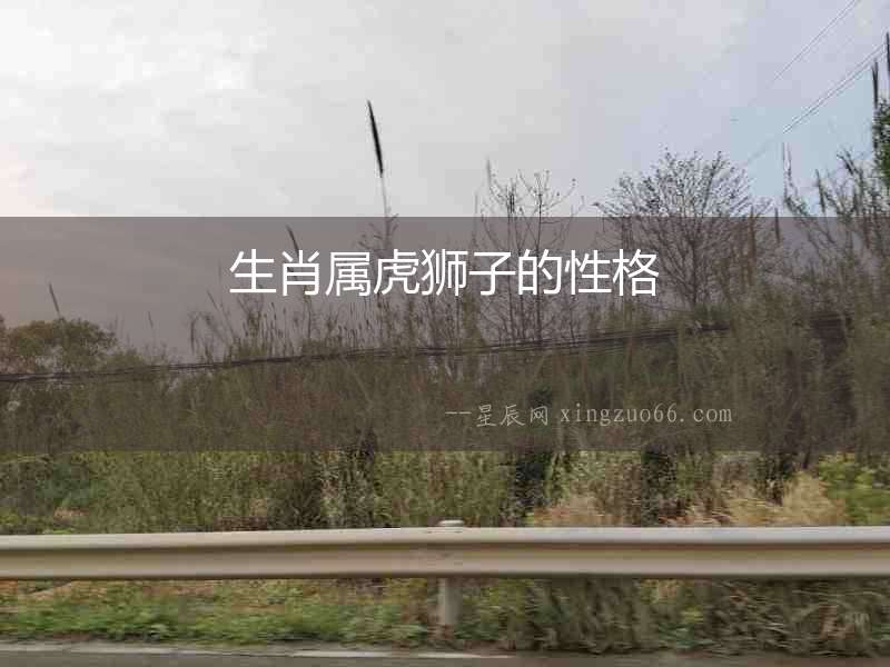 生肖屬虎獅子的性格