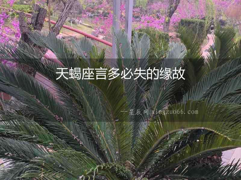 天蝎座言多必失的緣故