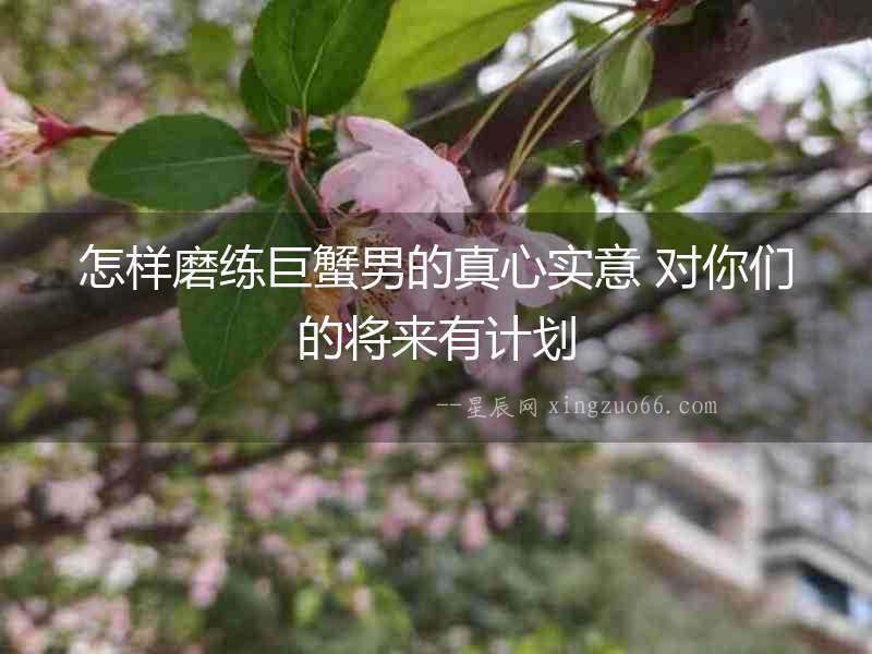 怎樣磨練巨蟹男的真心實意 對你們的將來有計劃