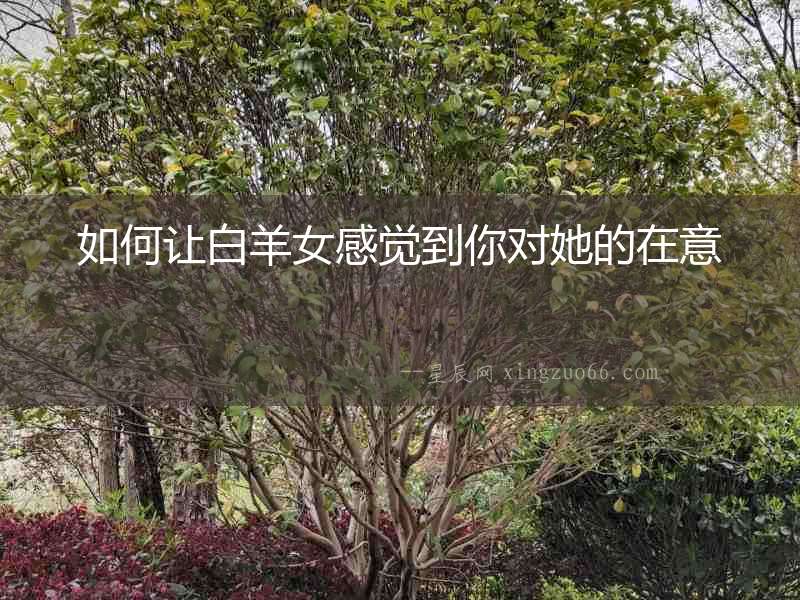 如何讓白羊女感覺到你對她的在意