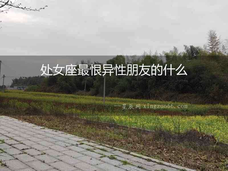 處女座最恨異性朋友的什么