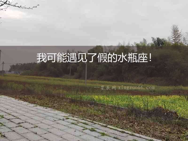 我可能遇見了假的水瓶座！