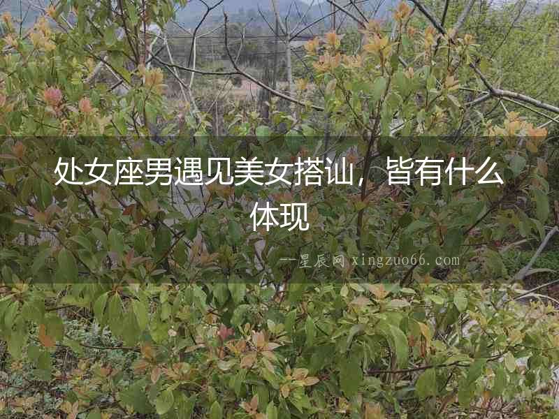 處女座男遇見美女搭訕，皆有什么體現